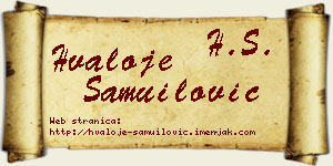 Hvaloje Samuilović vizit kartica